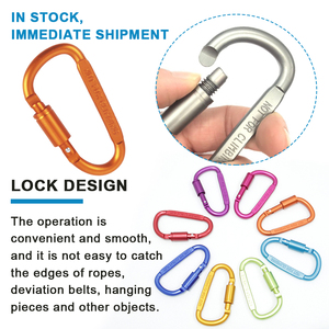 Listo para enviar al por mayor: Mosquetón de aleación de aluminio con cierre de muelle, portátil, para llavero, para camping y tiendas de campaña - Product Image 3