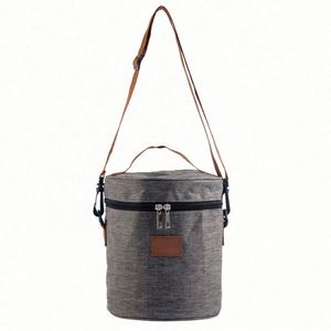 Sac isotherme rond léger et portable, imperméable, pour pique-nique et repas en plein air - Product Image 1