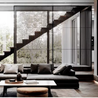 Listón Decorativo para Interiores Melinco 50*50mm Tubo Cuadrado Hueco de WPC Columna de Partición de Pared de Madera Viga de Techo con Veta de Madera