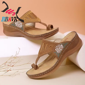 Sandalias de Moda Negras para Mujer, Chanclas de Verano con Punta Abierta, Sandalias Flip-Flop para Mujer - Product Image 5
