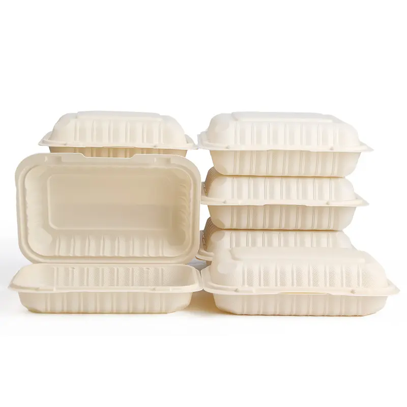 Tirar Seguro Plástico Eco 9*6 Polegadas Caixa de Embalagem Clamshell Recipiente Takeaway Alimentar