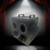 YINUO Projecteur LED à faisceau RGBW 1500W 2 modes, Machine à fumée et bulles 3-en-1 avec effets DMX/Télécommande IP20 en fer poli pour Mariage et DJ