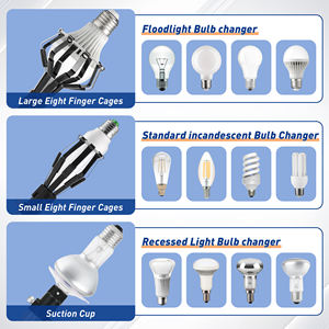 Groothandel Praktische Aluminium Telescopische Gloeilamp Remover Met Mand Kooi Zuignap Roestvrij Gloeilamp Wisselaar - Product Image 4