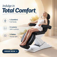 Table de massage moderne blanche et noire, électronique, à 2 moteurs, réglable et pliable, pour salon de beauté, spa, maison et équipements de loisirs