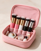Pinceau professionnel premium en poils synthétiques pour fard à joues et fond de teint liquide, portable pour le voyage