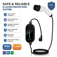 Chargeur EV portable certifié TUV avec logo personnalisé 16A 3,5 kW Type 2, prise Schuko standard européenne, station de charge rapide mobile pour véhicules électriques