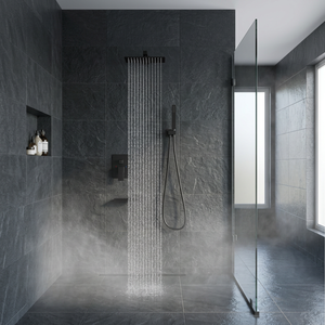 Sistemas de Ducha y Bañera Montados en la Pared con Grifos Termostáticos, Rociador de Lluvia, Acabado de Acero Inoxidable, Caño de Bañera de 12 Pulgadas, Envío Gratuito en EE. UU. - Product Image 4