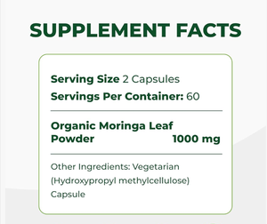 Capsules et poudre de feuilles de Moringa biologiques OEM/ODM, origine unique, antioxydant, métabolisme énergétique et soutien immunitaire pour adultes - Product Image 4