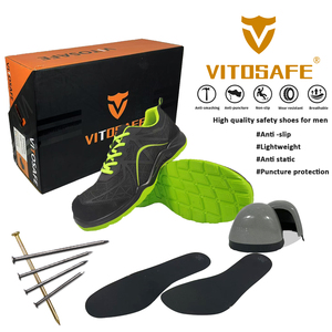 Chaussures <span class=keywords><strong>de</strong></span> sécurité <span class=keywords><strong>de</strong></span> <span class=keywords><strong>travail</strong></span> pour hommes <span class=keywords><strong>de</strong></span> haute qualité respirantes anti-crevaison avec embout en acier en gros pour les saisons d'hiver et d'automne - Product Image 5