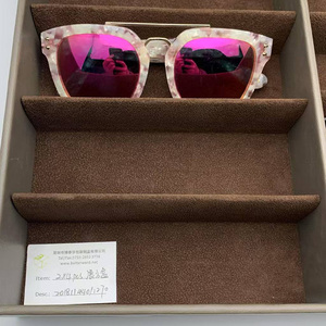 Kính hiển thị Hộp quang khung chương trình Túi Kính mát khay Mắt kính chủ 2*4 khe cắm tùy chỉnh trường hợp tổ chức - Product Image 5