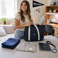 Kit de Bienvenida Personalizado para Dormitorios Universitarios con Bolsa de Lavandería, Botella, Toalla, Organizador, Cuaderno y Cordón
