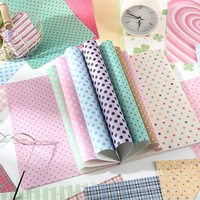 100 pièces par paquet de papier artisanal de la série Whispers Between The Pages, à pois et à carreaux, pour décorations de journal DIY