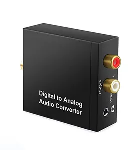 Taşınabilir 3.5Mm Jack koaksiyel Fiber optik dijital Analog ses Aux Rca L / R dönüştürücü SPDIF dijital ses şifre çözücü amplifikatör