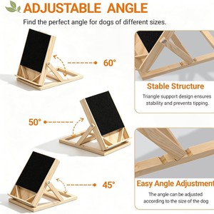Dog <b>Scratching</b> <b>Post</b> Wooden Foldable Adjustable Nail Scraper Training Aid For Pets - Product Image 1