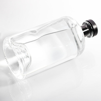 Bouteille à base d'herbes personnalisées, bouteille ronde en verre super silex, esprit whisky 750ml huile de miel, vodka gin tequila avec bouchon en liège