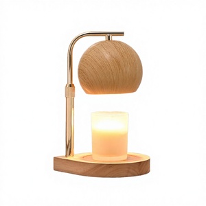 Lámpara Calentadora de Velas de Vidrio Ajustable con Temporizador, Ecológica y sin Humo, con Brillo Ajustable para Mesita de Noche - Product Image 2