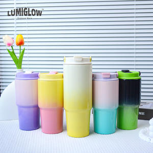 Taza de paja de acero inoxidable aislada grande de 30oz, taza térmica portátil de doble pared para deportes al aire libre con tapa, producto transfronterizo - Product Image 3