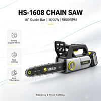 Tronçonneuse électrique sans fil 20V de 16 pouces, 1000W, 5800 tr/min, pas de chaîne de 3/8, chaîne à 59 maillons pour l'élagage et la coupe du bois jusqu'à 40 cm
