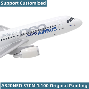 ตงกวนผู้ผลิตแอร์บัส <span class=keywords><strong>A320NEO</strong></span> ภาพวาดเดิม37เซนติเมตรเครื่องแบบคงที่เครื่องประดับ1/100เครื่องบินสายการบินรุ่น - Product Image 4
