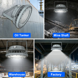 Lámpara a Prueba de Explosiones LED Bbier para Áreas Peligrosas, Aleación de Aluminio ATEX, 250W, Clasificación IP66, 5000K, 100-277V - Product Image 6