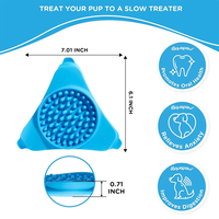 Tapis de léchage pour chien en silicone à ventouse, distributeur lent de friandises, pour le bain, le toilettage, l'entraînement et le soulagement de l'anxiété, idéal pour le beurre de cacahuète - Prêt à l'expédition