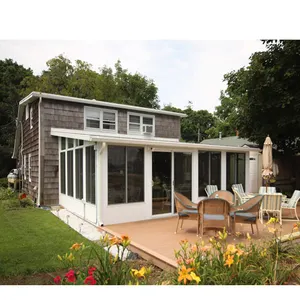 Panel Atap Sunroom untuk Dijual Aluminium Aloi Kaca Ruang Rumah Kaca Isolasi Modern Luar Ruangan Desain Grafis 1 Tahun