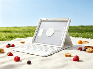 Étui clavier magnétique blanc avec pavé tactile pour <span class=keywords><strong>iPad</strong></span> 10e génération et <span class=keywords><strong>iPad</strong></span> Air 4/5/6 10,9 pouces, rotatif à 360° - Product Image 3