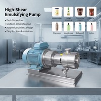 Homogénéisateur à cisaillement élevé avec rotor et stator en acier inoxydable de qualité alimentaire SUS316L, pompe mélangeuse, moteur ABB pour mayonnaise et produits chimiques