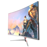 Moniteur d'ordinateur à panneau VA sans cadre incurvé de 27 pouces pour les jeux haute luminosité HDR 180Hz taux de rafraîchissement écran large USB LCD DP