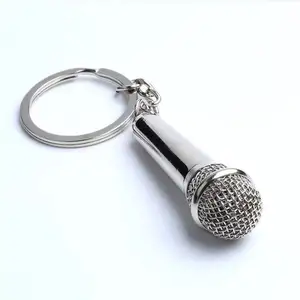 Micrófono cantante rapero amante <span class=keywords><strong>de</strong></span> la música Rock N Roll BFF mejores amigos bolsa encanto colgante llaveros música joyería regalos - Product Image 1