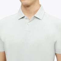 Polo en coton mélangé Pima Polo à ourlet fendu brodé Logo Vente en gros Polo léger