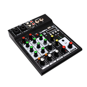 Clavax CLMC-8310 Portátil 4-Channel <span class=keywords><strong>Mixer</strong></span> de áudio analógico <span class=keywords><strong>Built</strong></span>-in Reverb Efeitos 3-Band EQ DC 5-12V Fonte de alimentação Mistura plástica - Product Image 5