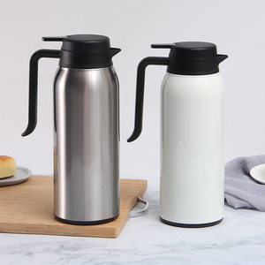 Stainless Steel <b>Thermos</b> Flask Large Capacity Insulated Water <b>Bottle</b> Home Use With Handle Black White Gold Colors - Product Image 4
