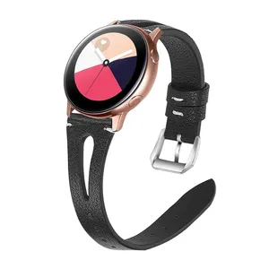 Giọt Nước mỏng chính hãng da dây đeo đồng hồ cho Samsung Galaxy watch4 20mm 22mm thời trang ban nhạc đồng hồ