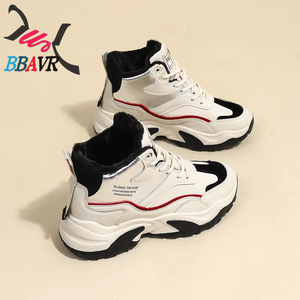 Chaussures décontractées pour femmes à plateforme, en velours, à tige haute, toutes saisons, pour l'hiver - Product Image 2