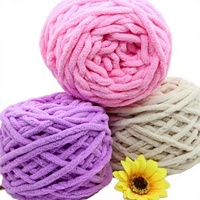Fil chenille ultra doux en laine mélangée, teinture écologique, fil fantaisie pour tricot à la main, crochet, couverture, écharpe, décoration