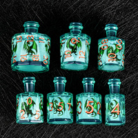 Nouvel ensemble de dés polyédriques RPG en forme de dragon vert mignon, 7 pièces, pour les jeux D&D
