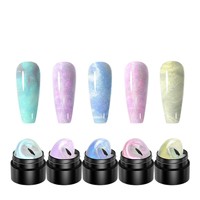 Kit de Gel de Construction pour Ongles en Gros, Non Collant, Façonnable à la Main, Durcissement UV, Gel Sculptant, Emballage en Pot