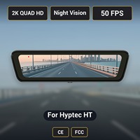 Caméra de tableau de bord Hyptec HT H8 Pro avec écran rétroviseur 2K 8,2 pouces, double objectif avant et arrière, vision nocturne, certifiée CE FCC, de qualité OEM