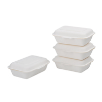Boîtes alimentaires biodégradables en pulpe de bagasse en gros, boîtes à emporter, boîtes à déjeuner jetables pour restaurants, emballages alimentaires à emporter