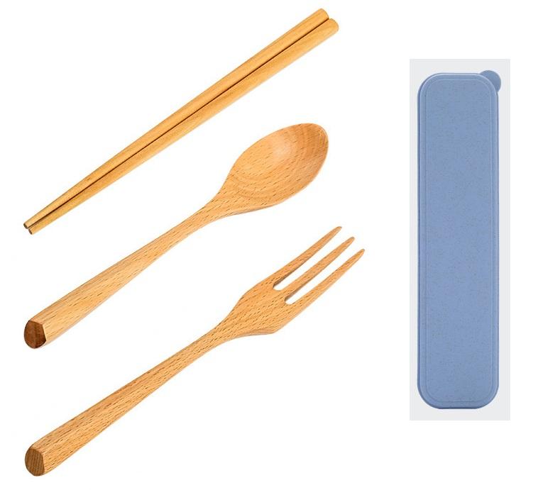 Blue cutlery set