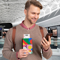 Couverture de passeport en cuir RFID avec logo personnalisé avec sublimation cadeau promotionnel et d'affaires couvertures de passeport RFID vierges
