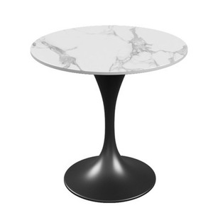 Bắc Âu Vòng nhà hàng bàn ăn ánh sáng sang trọng bằng đá cẩm thạch nhỏ Bàn tròn tiếp nhận bàn đàm phán sắt rèn và ghế - Product Image 2