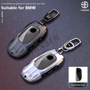 Pour BMW G70 G09 XM U06 G81 M3 2023 I7 X7 G07 LCI <span class=keywords><strong>IX</strong></span> I20 X1 U11 Série 7 Coque de protection de clé de voiture en alliage de zinc pour télécommande - Product Image 2