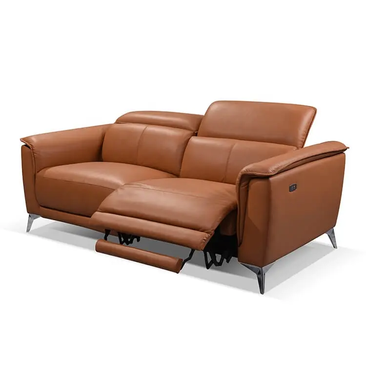 Fornitori della cina moderno funzionale di lusso in vera pelle reclinabile divano set divano elettrico reclinabile