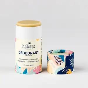 Deodorant Packaging Containers Natural Eco Friendly Biodegradable Cardboard Deodorant Packaging Paper Tube