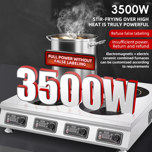 Tùy Chỉnh Thương Mại Cảm Ứng Bếp Đa Đầu Bếp Nấu Ăn Điện Cảm Ứng Đung Cho Nhà Hàng Và Nhà Bếp 3500W - Product Image 2