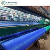 Filet d'ombrage bleu en HDPE Raschel tricoté, résistant au feu, haute résistance à la traction, stabilisé aux UV, rétractable manuellement, coupe-vent, ombrage 30%-95%