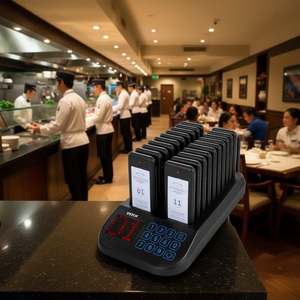 Système d'appel sans fil YEVOR, 20 pagers, clavier tactile, service pour restaurants et hôtels - Product Image 2
