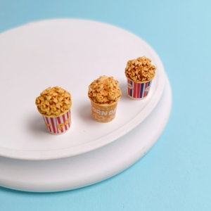 100 PIÈCES EN GROS Modèles de Popcorn Miniatures en Résine, Cabochons Kawaii en Résine pour Artisanat DIY, Décoration de Maison de Poupée, Mini Aliments, Micro-Paysages - Product Image 3